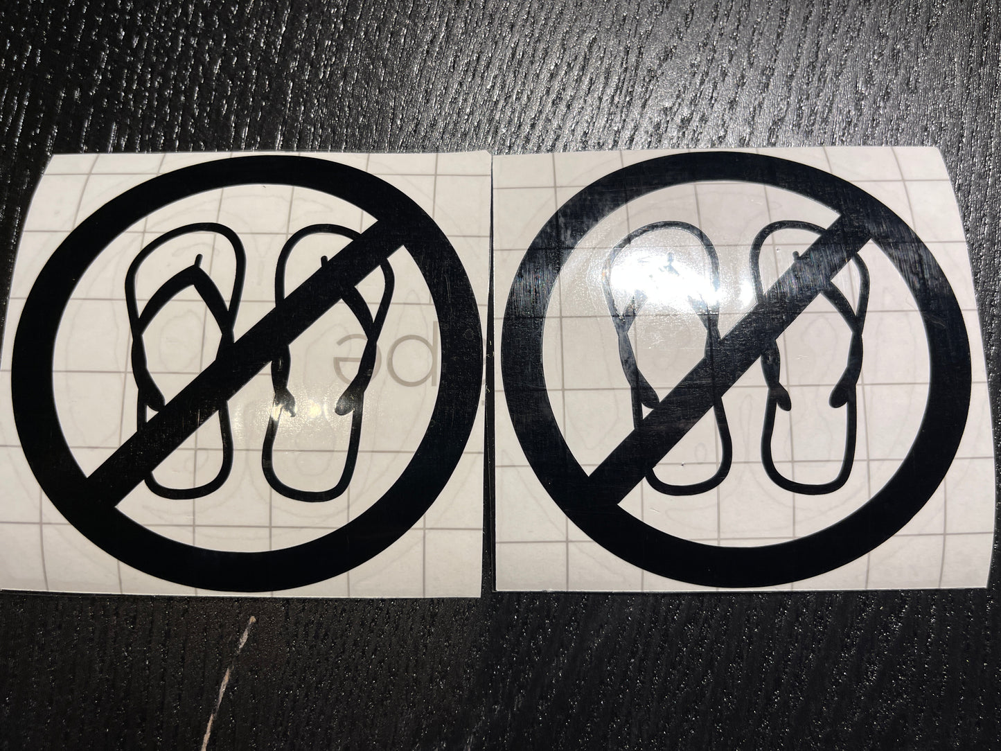One Pair 3 in x 3 in No Flip Flops Black